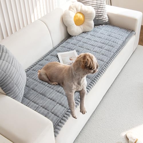 Pet Couch Covers for Sofa Slipcovers Couch Protector for Dogs Washable Cushion Cover, Sofa Pad Blanket Furniture, Grey, 27in*83in - color: Grey, size: 27in*83in