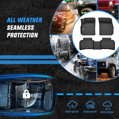 Nilight Floor Mats for Cadillac XT4 2019 2020 2021 2022 2023 2024 2025 All Weather Custom Fit Heavy Duty Floor Liners - color: 2019-2025 Cadillac XT4