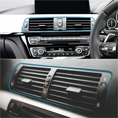 X AUTOHAUX Car Interior Trim Strip DIY Line Gap Door Edge Protector Light Blue 10m 32.8ft - color: Light Blue