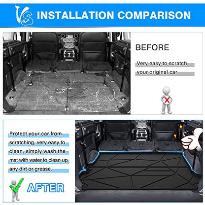 KUST Trunk Cargo Mat for Land Rover Discovery 4 LR4 2010-2016 (5/7 Seats) Rubber Rear Cover Cargo Liner Discoery 4 Accessories High Edge - size: For 2010-2016 Discovery 4 | Trunk Mat