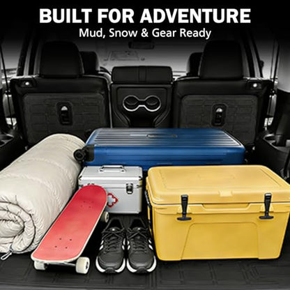 Cargo Liner for 2023-2026 Honda Pilot, Full Set Trunk Mat with Backrest Cover & 2nd Row Seat Protector, Waterproof TPE All Weather Cargo Mat, Pet & Kid Protection Accessories - size: for pilot 2024+