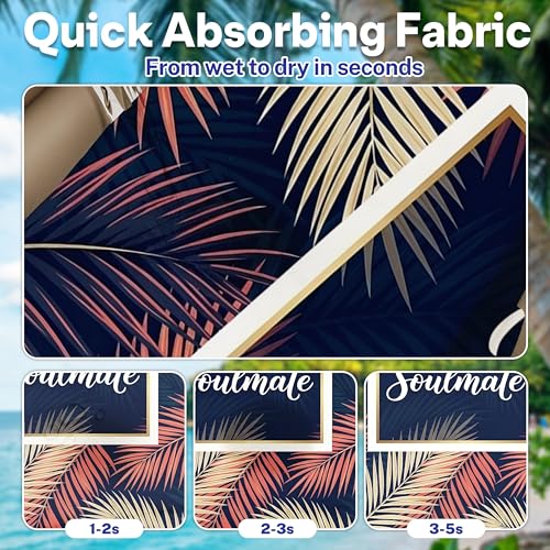 2 Pack Car Seat Towel Covers, Sweat-Proof Microfiber Seat Protectors for Gym, Running, Beach & Workout, Breathable Quick-Dry, Machine Washable, Pink Palm Leaves Print, Universal Fit - color: Pink Palm Leaves