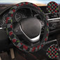 Red Cherry Steering Wheel Cover Car Accessories - color: Red Cherry Black Grey Checkered