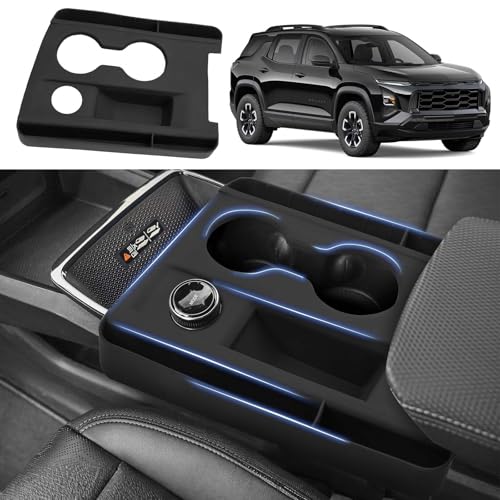 Autorder Silicone Center Console Organizer for 2025-2026 Chevy Chevrolet Equinox Accessories Anti Scratch Protective Pad Cover Storage Box Silicone Shift Panel Trim Cover(Not for Equinox EV)