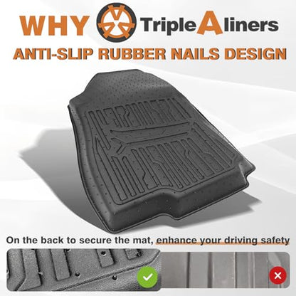 TripleAliners Floor Mats 1st & 2nd Row Compatible with 2025 2026 Subaru Forester Accessories TPE All-Weather Protection Floor Liner Anti Slip (Won't Fit Hybrid) - size: Forester | 2025+