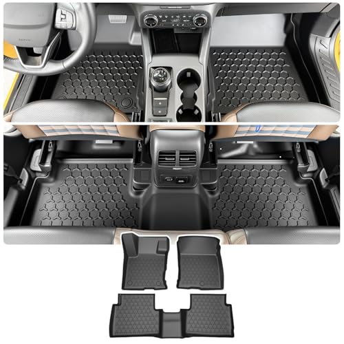 Cargo Mat Floor Liner Compatible with Bronco Sport 2021-2025 TPE All Weather Floor Mat for Ford Bronco Sport 2021 2022 2023 2024 2025 Include 1st & 2nd Row(Floor mat) - color: Bronco Sport, size: floor mat