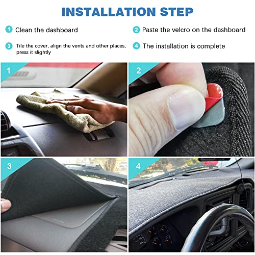 Dashboard Cover Compatible with 2002-2005 Ram 1500 2003-2005 Ram 2500 3500 Black Dash Cover Mat - size: 2002-2005 Dodge Ram