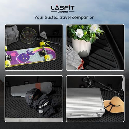 LASFIT Cargo Mat for Jeep Cherokee 2014-2018 All Weather TPE Custom Fit Rear Backrest Mat Trunk Seatback Cargo Liner, Black - style: Cherokee 2014-2018 Cargo Mat