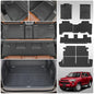 Floor Mats Compatible with 2013-2024 Toyota 4 Runner 7 Seat Cargo Liner Trunk Liner Back Seat Protectors 2023 4Runner Accessories (Fit 7 Seat, Floor Mats+Cargo Mat+3rd Row Backrest Mats) - style: For Toyota 4Runner 7-Seater | 2013-2024