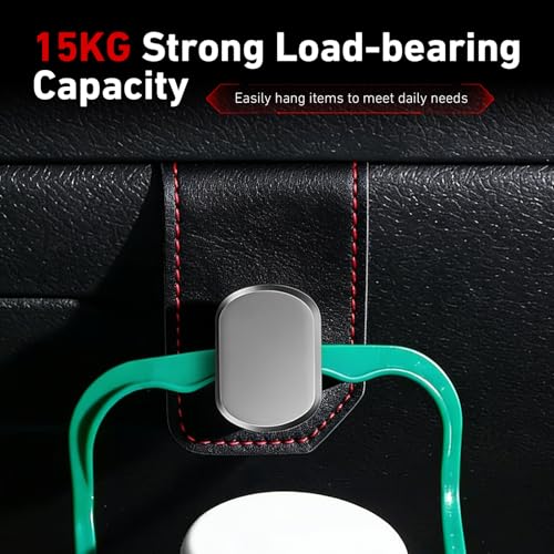 2 PCS Double Hooks Car Glovebox Hanger, Anti-Scratch Co-Pilot Side Storage Hook, Auto Purse Handbag Grocery Bag Organizer, Universal for Most Cars SUVs Trucks (Black) - color: Double Hooks