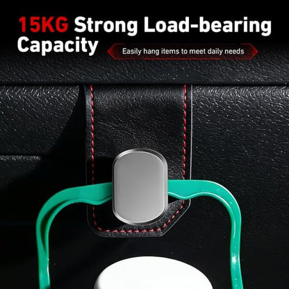 2 PCS Double Hooks Car Glovebox Hanger, Anti-Scratch Co-Pilot Side Storage Hook, Auto Purse Handbag Grocery Bag Organizer, Universal for Most Cars SUVs Trucks (Black) - color: Double Hooks