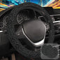 Black Leopard Print Steering Wheel Cover with 2 Pcs Car Coasters Neoprene Steering Wheel Cover for Women Men Anti-Slip Breathable Car Accessories Universal 15 Inch Fit Auto Cars Trucks - color: Black Leopard Print