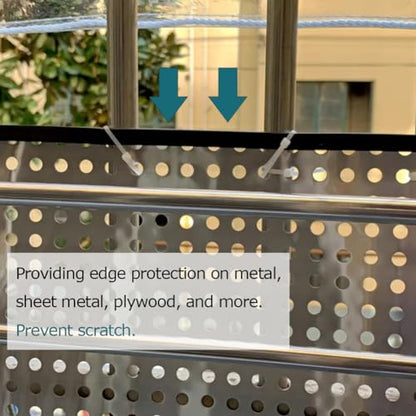Rubber Edge Trim Black, U Channel Rubber Seal Strip with Self-Adhesive Tape, Fit for 0.15" Edge, 25Ft - color: Black, size: 25Feet