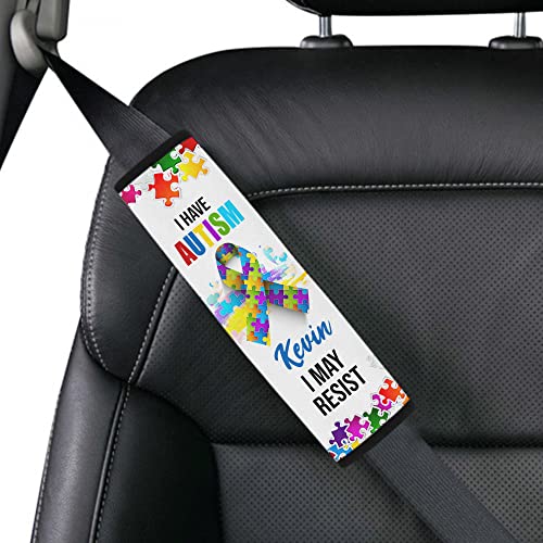 I Have Autism Seat Belt Autism Awareness Seat Belt Cover for Kid Family Special Need Autistic Medical Alert Car Cushion Cover Support Autism Gift Personalized Name 46 - color: Type 12