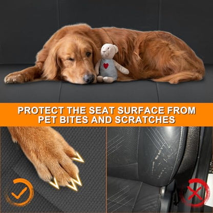 Truck Bench Seat Cover Compatible with 2005-2014 Toyota Tacoma with Large Notched, Black