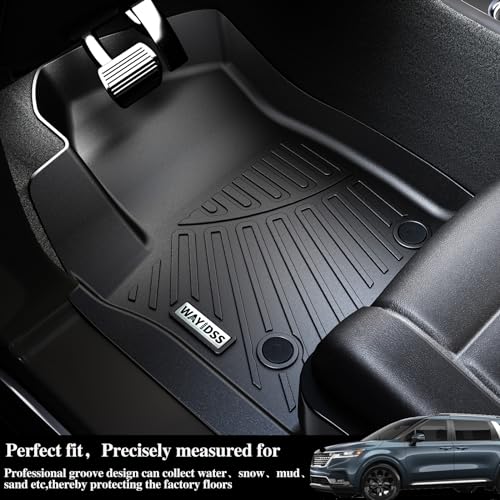 Floor Mats for Kia Carnival 2022 2023 2024 2025 8 Seats (Not for Hybrid & Prestige with Trunk Mat Fit LX w/seat Package, EX, SX, All Weather Car Floor Liners & Cargo Liner Accessories - size: jiahua4.4