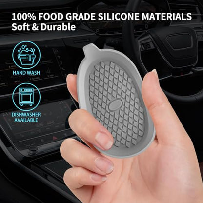 ME.FAN Car Cup Holder Coasters [4 Pack] Silicone Cups Mats, Automotive Universal Non-Slip Recessed Interior Accessories Light Grey - color: 4 Pack-light Grey