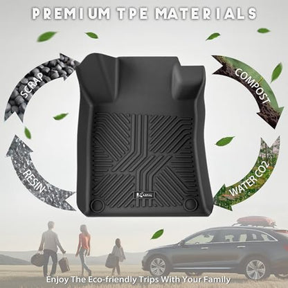 KARPAL Floor Mats for Nissan Altima 2019-2025 2026, TPE Rubber All Weather Protection Floor Liners Nissan Altima Accessories Car Mats, Front & 2nd Row