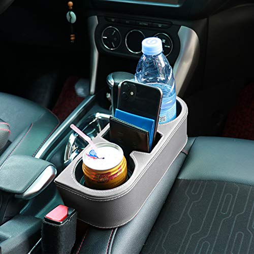 Car Seat Organizer Cup Drink Holders Multi Functional Gap Filler Storage Box Insert Organization Helps Reduce Distracted Driving&Holds Phone Mount Mug Bottle Cellphone (PUBD-Gray) - color: PUBD-Gray