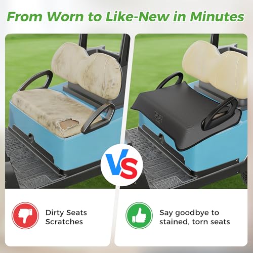 10L0L Universal Golf Cart Seat Covers/Seat Blanket for EZGO TXT/RXV & Club Car DS/Precedent, Breathable Seat Towel/Seat Cushions with Non-Slip Backing, All-Season Comfort (Not for Yamaha) - color: Diamond Pattern