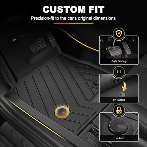 Envista Floor Mats Compatible with 2024 2025 2026 Buick Envista All Weather Floor Mats & Cargo Liner Trunk Set | All Season Guard 2024-2026 Buick Envista Accessories Anti-Slip Mats - style: (1) 2024-2026 Envista | Floor Mats & Cargo Mat
