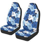 Blue Hibiscus Car Front Seat Covers Soft Car Seat Cover Universal Fit Most Cars,SUV, Trucks, Easy to Install Breathable Front Seats Cover Fashion Auto Interior Accessories - color: Blue Hibiscus