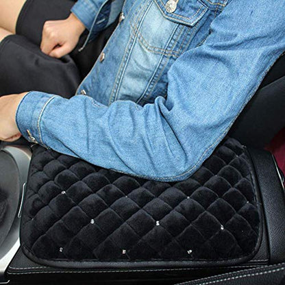 Bling Bling Auto Center Console Pad PU Leather Car Armrest Seat Box Cover Protector Universal Fit (Car Armrest) - color: Car Armrest