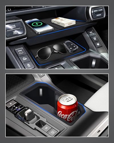 3PCS for 2026 Toyota RAV4 Accessories, for Center Console Cover Pad & Cup Holder & Wireless Charging Mat, Non-Slip Silicone Interior Liner Set to Prevent Scratches, Spills, Noise, Not for Limited - size: 3PC For RAV4 2026