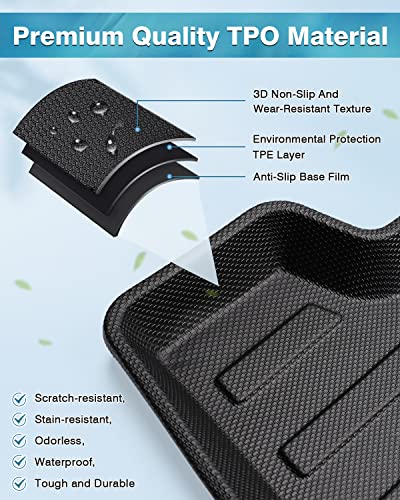 Mixsuper Cargo Liner for Ford Edge 2015-2025 (5 Seats) All Weather Cargo Mat Trunk Liner Rear Trunk Tray Black