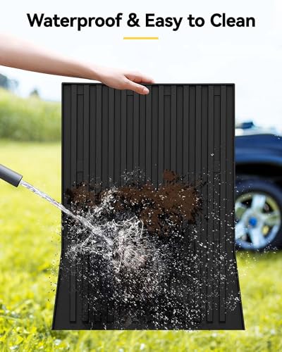 3W Tesla Cybertruck Pickup Trunk Mat Set 2023 2024 2025,TPE All Weather Custom Fit Pickup Frunk Mat Cargo Liner Set, Black - size: 7. Tesla Cybertruck|23-25|Truck Bed Mat Set