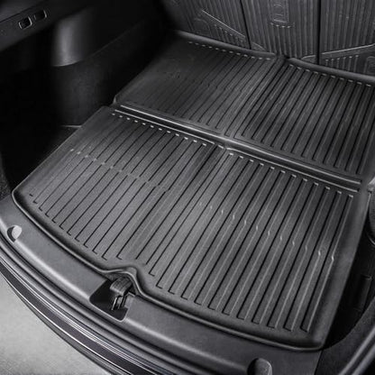 OEDRO Floor Mats Fits for Tesla Model Y 5-Seater 2024-2020 Custom Fit All Weather TPE Automotive Interior Cargo Liners Trunk Mats Accessories for Model Y (NOT for Model Y Juniper) 6 Pcs Mats Set - style: 2020-2024 Model Y 5-Seater