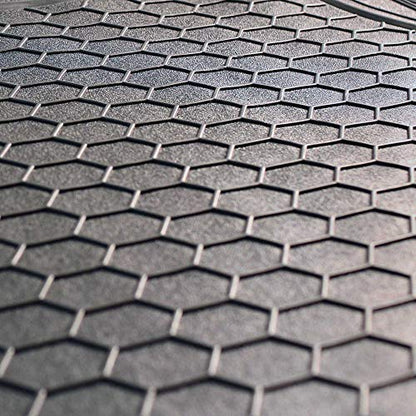 FH Group Automotive Floor Mats - Heavy-Duty Rubber, All Weather Protection Universal Fit Full Set Floor Mats and Cargo Mat, Climaproof, Semi Custom Trimmable for Most Cars, Sedan, SUV, Truck, Gray