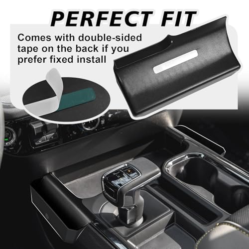 Center Console Side Organizer Compatible with 2022-2025 2026 Chevy Silverado 1500 & GMC Sierra 1500 Accessories Middle Console Shifter Storage Box Left & Right Phone Pocket with Anti-Slip Mats - size: 2022+ Silverado 1500 Side Organizer (Bucket Seat)
