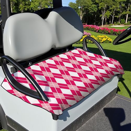 Golf Cart Seat Covers Golf Cart Seat Towel Blanket Group - color: Pink Diamond Grid