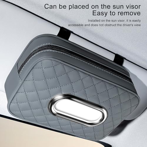 Car Tissue Holder, Extra Large Capacity car Tissue Box can Hold 130-180 tissues per Box, Size: 7.9"x5.1"x2.4"