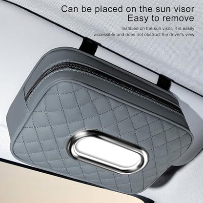 Car Tissue Holder, Extra Large Capacity car Tissue Box can Hold 130-180 tissues per Box, Size: 7.9"x5.1"x2.4"