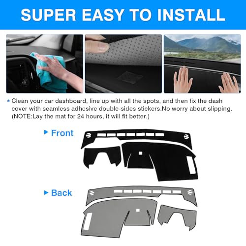 Autorder Dashboard Cover Mat for Toyota bZ4X /Subaru Solterra 2023 2024 2025 Accessories Dash Cover Upgrade Velvet Dash Mat Sunshade Glare UV Rays Protector - size: 2023-2025 Toyota bZ4X