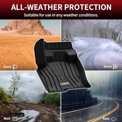 LASFIT Floor Mats for 2019-2023 Lincoln Nautilus & 2016-2018 Lincoln MKX, Custom Fit Full Coverage TPE Floor Liners, All Weather Front Rear Set, Black - size: 2016-2018|For MKX|2019-2023|For Nautilus|Floor Mat