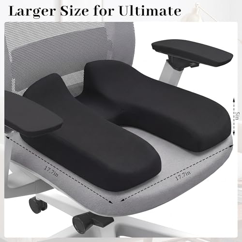 BALAPET Prostate Relief Cushion, V-Shaped Memory Foam Seat Cushion for Tailbone Pain & Coccyx Relief, Ergonomic Hemorrhoid Cushion for Office Chair, Car & Home, Donut Pillow Alternative