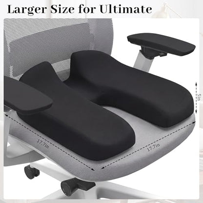 BALAPET Prostate Relief Cushion, V-Shaped Memory Foam Seat Cushion for Tailbone Pain & Coccyx Relief, Ergonomic Hemorrhoid Cushion for Office Chair, Car & Home, Donut Pillow Alternative