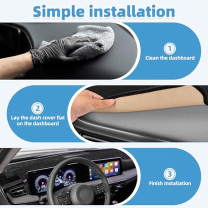 Dash Cover Mat for Nissan Kicks 2025 2026 Accessories Non-Slip Dashboard Cover Mat Sunshade UV Rays Protector Interior Accessories - size: Compatible with Kicks 2025 2026