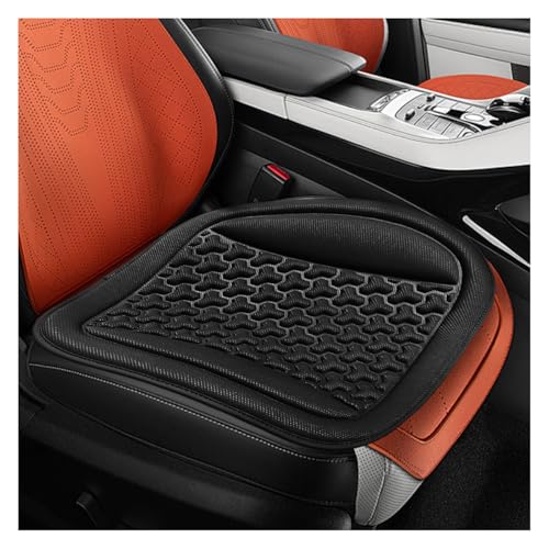 Car Seat Cushion, Comfort Cool Ice Silk Fibers Automotive Front Seats Pad, Non-Slip Breathable Auto Guard Seat Cushion, Drivers Seats Protector Covers for Vehicle, Home, Office (Black) - color: Black