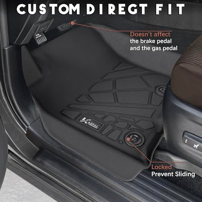 KARPAL Floor Mats Fit for Toyota 4Runner 2013-2024 (NOT for 2025) (Only Fit 5-Seat W/o Sliding Cargo Tray), Custom Fit All Weather TPE Floor Liners, 1st & 2nd Row & Cargo Liner, 4Runner Accessories - style: 2013-2024 | For Toyota 4Runner | 1st & 2nd Row &