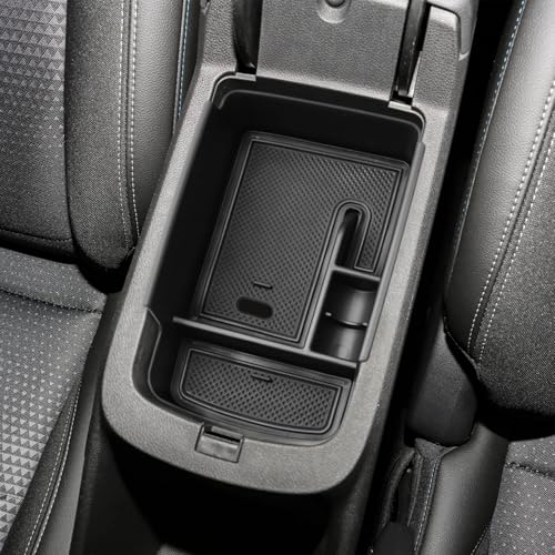 EDBETOS Center Console Organizer Tray Compatible with 2024 2025 2026 Chevy Trax Accessories LS 1RS LT 2RS ACTIV Interior Secondary Armrest Storage Box Insert Tray, ABS Material - color: black