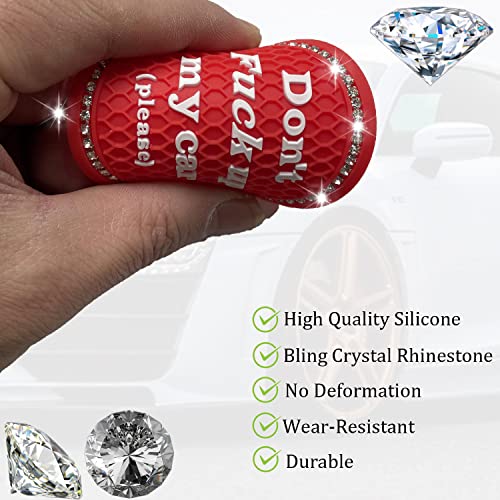 Car Cup Coasters 2 Pack - Bling Car Accessories, Universal Cup Holder Inserts for SUV/Truck (Red, 2PC) - color: Red-2pc