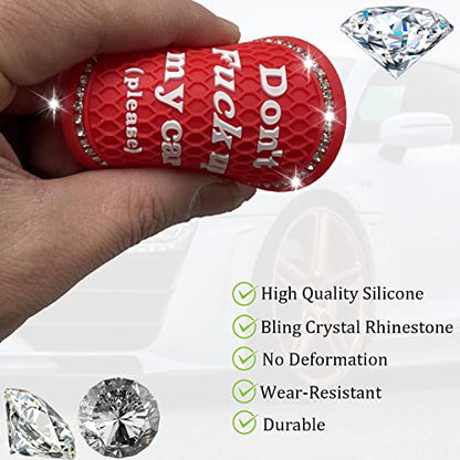 Car Cup Coasters 2 Pack - Bling Car Accessories, Universal Cup Holder Inserts for SUV/Truck (Red, 2PC) - color: Red-2pc
