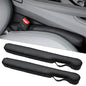 Car Seat Gap Filler Universal for Car SUV Truck Fit Organizer Fill The Gap Between Seat and Console Stop Things from Dropping 2Pcs - color: Black leather New