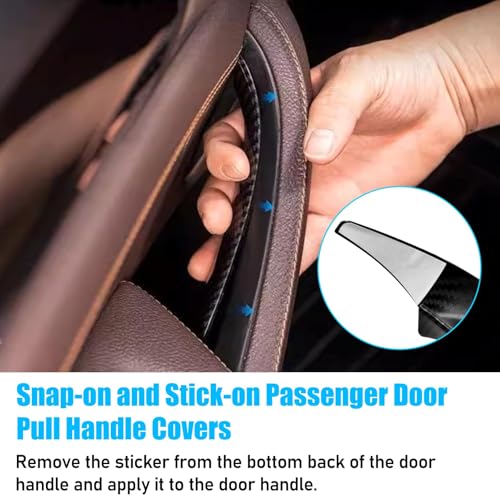 Jaronx Compatible with BMW X3 F25/X4 F26 Door Handle Cover,4PCS Driver Side Door Armrest Insert & Interior Passenger Pull Handle Covers for BMW X3 F25 2010-2016,X4 F26 2014-2017 (Carbon Fiber Pattern) - color: Carbon, size: 4Pieces