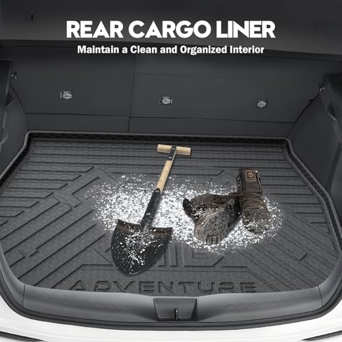 KUST Cargo Trunk Mat for 2018-2023 Toyota C-HR Accessories, Rear Cargo Liner All Weather Protection, TPE Rubber, Raised Edge - size: For 2018-2023 C-HR | Trunk Mat