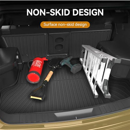 Cargo Mat Compatible with 2014-2020 Nissan Rogue (Not fit Sport Models): Backrest Mats TPE All-Weather Cargo Liner 2017 Rogue Accessories (Trunk Mat+Backrest Mats) - style: 12) for Nissan Rogue 2014-2020 Cargo Liner & Seat Back Mat